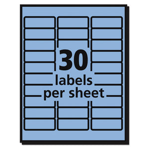 Avery® wholesale. AVERY High-visibility Permanent Laser Id Labels, 1 X 2 5-8, Pastel Blue, 750-pack. HSD Wholesale: Janitorial Supplies, Breakroom Supplies, Office Supplies.