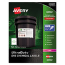Avery® wholesale. AVERY Ultraduty Ghs Chemical Waterproof And Uv Resistant Labels, 4.75 X 7.75, White, 2-sheet, 50 Sheets-box. HSD Wholesale: Janitorial Supplies, Breakroom Supplies, Office Supplies.