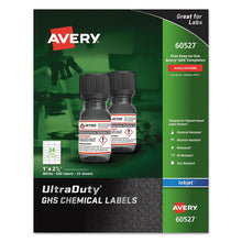 Load image into Gallery viewer, Avery® wholesale. AVERY Ultraduty Ghs Chemical Waterproof And Uv Resistant Labels, 1 X 2.5, White, 24-sheet, 25 Sheets-pack. HSD Wholesale: Janitorial Supplies, Breakroom Supplies, Office Supplies.
