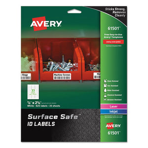 Avery® wholesale. AVERY Surface Safe Id Labels, Inkjet-laser Printers, 0.88 X 2.63, White, 33-sheet, 25 Sheets-pack. HSD Wholesale: Janitorial Supplies, Breakroom Supplies, Office Supplies.