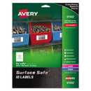 Avery® wholesale. AVERY Surface Safe Id Labels, Inkjet-laser Printers, 1.63 X 3.63, White, 12-sheet, 25 Sheets-pack. HSD Wholesale: Janitorial Supplies, Breakroom Supplies, Office Supplies.