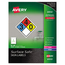 Avery® wholesale. AVERY Surface Safe Removable Label Safety Signs, Inkjet-laser Printers, 8 X 8, White, 15-pack. HSD Wholesale: Janitorial Supplies, Breakroom Supplies, Office Supplies.