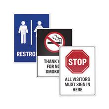 Load image into Gallery viewer, Avery® wholesale. AVERY Surface Safe Removable Label Safety Signs, Inkjet-laser Printers, 7 X 10, White, 15-pack. HSD Wholesale: Janitorial Supplies, Breakroom Supplies, Office Supplies.