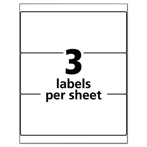 Avery® wholesale. AVERY Durable Permanent Id Labels With Trueblock Technology, Laser Printers, 3.25 X 8.38, White, 3-sheet, 50 Sheets-pack. HSD Wholesale: Janitorial Supplies, Breakroom Supplies, Office Supplies.