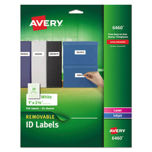 Load image into Gallery viewer, Avery® wholesale. AVERY Removable Multi-use Labels, Inkjet-laser Printers, 1 X 2.63, White, 30-sheet, 25 Sheets-pack. HSD Wholesale: Janitorial Supplies, Breakroom Supplies, Office Supplies.