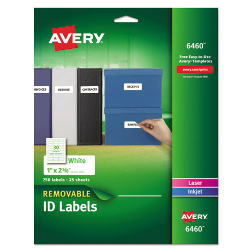 Avery® wholesale. AVERY Removable Multi-use Labels, Inkjet-laser Printers, 1 X 2.63, White, 30-sheet, 25 Sheets-pack. HSD Wholesale: Janitorial Supplies, Breakroom Supplies, Office Supplies.
