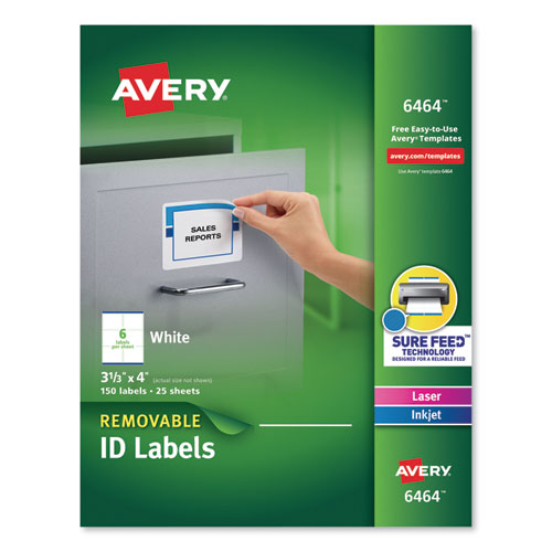 Avery® wholesale. AVERY Removable Multi-use Labels, Inkjet-laser Printers, 3.33 X 4, White, 6-sheet, 25 Sheets-pack. HSD Wholesale: Janitorial Supplies, Breakroom Supplies, Office Supplies.