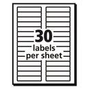 Avery® wholesale. AVERY Removable File Folder Labels With Sure Feed Technology, 0.66 X 3.44, White, 30-sheet, 25 Sheets-pack. HSD Wholesale: Janitorial Supplies, Breakroom Supplies, Office Supplies.