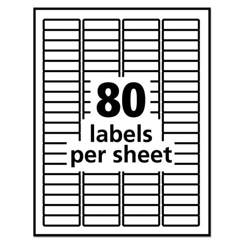 Avery® wholesale. AVERY Removable Multi-use Labels, Inkjet-laser Printers, 0.5 X 1.75, White, 80-sheet, 25 Sheets-pack. HSD Wholesale: Janitorial Supplies, Breakroom Supplies, Office Supplies.