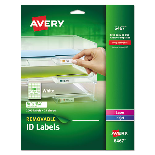 Avery® wholesale. AVERY Removable Multi-use Labels, Inkjet-laser Printers, 0.5 X 1.75, White, 80-sheet, 25 Sheets-pack. HSD Wholesale: Janitorial Supplies, Breakroom Supplies, Office Supplies.