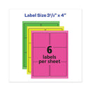 Avery® wholesale. AVERY High-vis Removable Laser-inkjet Id Labels W- Sure Feed, 3 1-3 X 4, Neon, 72-pk. HSD Wholesale: Janitorial Supplies, Breakroom Supplies, Office Supplies.