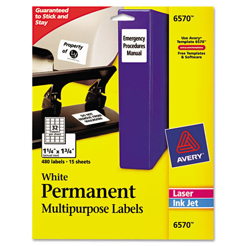 Avery® wholesale. AVERY Permanent Id Labels W- Sure Feed Technology, Inkjet-laser Printers, 1.25 X 1.75, White, 32-sheet, 15 Sheets-pack. HSD Wholesale: Janitorial Supplies, Breakroom Supplies, Office Supplies.