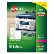 Avery® wholesale. AVERY Durable Permanent Id Labels With Trueblock Technology, Laser Printers, 2 X 2.63, White, 15-sheet, 50 Sheets-pack. HSD Wholesale: Janitorial Supplies, Breakroom Supplies, Office Supplies.