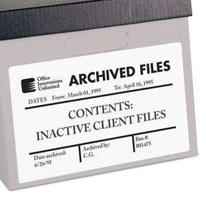 Avery® wholesale. AVERY Durable Permanent Id Labels With Trueblock Technology, Laser Printers, 5 X 8.13, White, 2-sheet, 50 Sheets-pack. HSD Wholesale: Janitorial Supplies, Breakroom Supplies, Office Supplies.