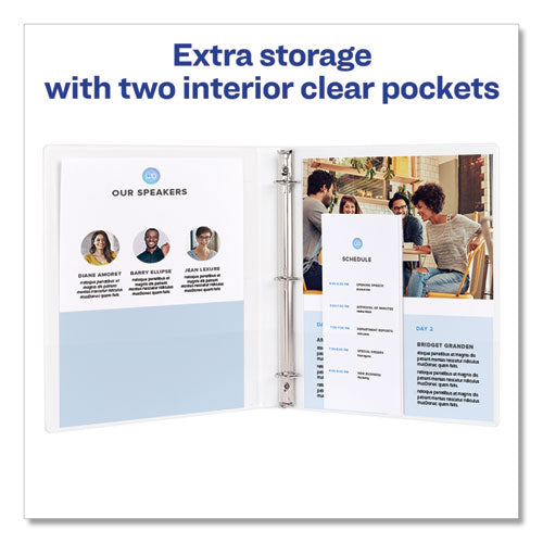 Avery® wholesale. AVERY Framed View Heavy-duty Binders, 3 Rings, 0.5" Capacity, 11 X 8.5, White. HSD Wholesale: Janitorial Supplies, Breakroom Supplies, Office Supplies.