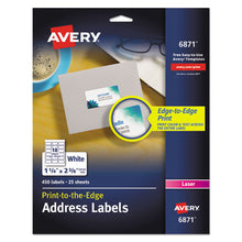 Load image into Gallery viewer, Avery® wholesale. AVERY Vibrant Laser Color-print Labels W- Sure Feed, 1 1-4 X 2 3-8, White, 450-pack. HSD Wholesale: Janitorial Supplies, Breakroom Supplies, Office Supplies.