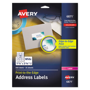 Avery® wholesale. AVERY Vibrant Laser Color-print Labels W- Sure Feed, 1 1-4 X 2 3-8, White, 450-pack. HSD Wholesale: Janitorial Supplies, Breakroom Supplies, Office Supplies.