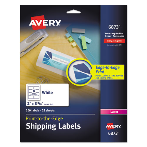 Avery® wholesale. AVERY Vibrant Laser Color-print Labels W- Sure Feed, 2 X 3 3-4, White, 200-pk. HSD Wholesale: Janitorial Supplies, Breakroom Supplies, Office Supplies.