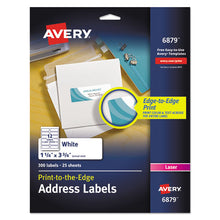 Load image into Gallery viewer, Avery® wholesale. AVERY Vibrant Laser Color-print Labels W- Sure Feed, 1 1-4 X 3 3-4, White, 300-pack. HSD Wholesale: Janitorial Supplies, Breakroom Supplies, Office Supplies.