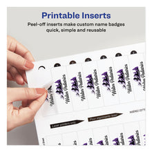 Load image into Gallery viewer, Avery® wholesale. The Mighty Badge Name Badge Inserts, 1 X 3, Clear, Laser, 20-sheet, 5 Sheets-pack. HSD Wholesale: Janitorial Supplies, Breakroom Supplies, Office Supplies.