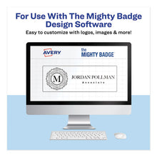 Load image into Gallery viewer, Avery® wholesale. The Mighty Badge Name Badge Inserts, 1 X 3, Clear, Laser, 20-sheet, 5 Sheets-pack. HSD Wholesale: Janitorial Supplies, Breakroom Supplies, Office Supplies.