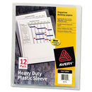 Avery® wholesale. Heavy-duty Plastic Sleeves, Letter Size, Clear, 12-pack. HSD Wholesale: Janitorial Supplies, Breakroom Supplies, Office Supplies.