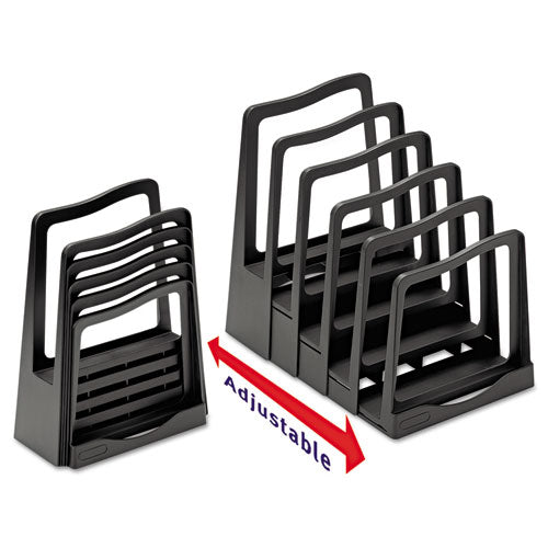 Avery® wholesale. AVERY Adjustable File Rack, 5 Sections, Letter Size Files, 8" X 11.5" X 10.5", Black. HSD Wholesale: Janitorial Supplies, Breakroom Supplies, Office Supplies.