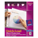Avery® wholesale. AVERY Quick Top And Side Loading Sheet Protectors, Letter, Non-glare, 50-box. HSD Wholesale: Janitorial Supplies, Breakroom Supplies, Office Supplies.