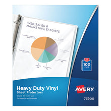 Load image into Gallery viewer, Avery® wholesale. Top-load Vinyl Sheet Protectors, Heavy Gauge, Letter, Clear, 100-box. HSD Wholesale: Janitorial Supplies, Breakroom Supplies, Office Supplies.