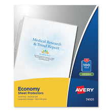 Load image into Gallery viewer, Avery® wholesale. Top-load Sheet Protector, Economy Gauge, Letter, Semi-clear, 100-box. HSD Wholesale: Janitorial Supplies, Breakroom Supplies, Office Supplies.