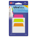 Avery® wholesale. AVERY Ultra Tabs Repositionable Standard Tabs, 1-5-cut Tabs, Assorted Neon, 2" Wide, 24-pack. HSD Wholesale: Janitorial Supplies, Breakroom Supplies, Office Supplies.