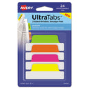 Avery® wholesale. AVERY Ultra Tabs Repositionable Margin Tabs, 1-5-cut Tabs, Assorted Neon, 2.5" Wide, 24-pack. HSD Wholesale: Janitorial Supplies, Breakroom Supplies, Office Supplies.