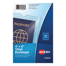 Avery® wholesale. Top-load Clear Vinyl Envelopes W-thumb Notch, 4 X 6, Clear, 10-pack. HSD Wholesale: Janitorial Supplies, Breakroom Supplies, Office Supplies.