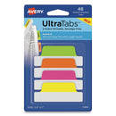 Avery® wholesale. AVERY Ultra Tabs Repositionable Margin Tabs, 1-5-cut Tabs, Assorted Neon, 2.5" Wide, 48-pack. HSD Wholesale: Janitorial Supplies, Breakroom Supplies, Office Supplies.