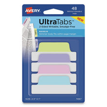 Load image into Gallery viewer, Avery® wholesale. AVERY Ultra Tabs Repositionable Margin Tabs, 1-5-cut Tabs, Assorted Pastels, 2.5&quot; Wide, 48-pack. HSD Wholesale: Janitorial Supplies, Breakroom Supplies, Office Supplies.