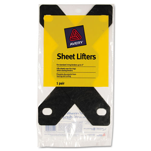 Avery® wholesale. Triangle Shaped Sheet Lifter For Three-ring Binder, Black, 2-pack. HSD Wholesale: Janitorial Supplies, Breakroom Supplies, Office Supplies.