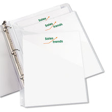 Load image into Gallery viewer, Avery® wholesale. AVERY Binder Pockets, 3-hole Punched, 9 1-4 X 11, Clear, 5-pack. HSD Wholesale: Janitorial Supplies, Breakroom Supplies, Office Supplies.