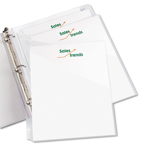 Avery® wholesale. AVERY Binder Pockets, 3-hole Punched, 9 1-4 X 11, Clear, 5-pack. HSD Wholesale: Janitorial Supplies, Breakroom Supplies, Office Supplies.