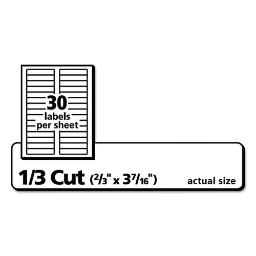 Avery® wholesale. AVERY Permanent Trueblock File Folder Labels With Sure Feed Technology, 0.66 X 3.44, White, 30-sheet, 60 Sheets-box. HSD Wholesale: Janitorial Supplies, Breakroom Supplies, Office Supplies.