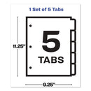 Avery® wholesale. AVERY Print And Apply Index Maker Clear Label Sheet Protector Dividers With White Tabs, 5-tab, 11 X 8.5, White, 1 Set. HSD Wholesale: Janitorial Supplies, Breakroom Supplies, Office Supplies.