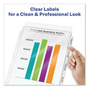 Avery® wholesale. AVERY Print And Apply Index Maker Clear Label Sheet Protector Dividers With White Tabs, 5-tab, 11 X 8.5, White, 1 Set. HSD Wholesale: Janitorial Supplies, Breakroom Supplies, Office Supplies.