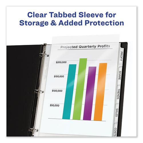 Avery® wholesale. AVERY Print And Apply Index Maker Clear Label Sheet Protector Dividers With White Tabs, 8-tab, 11 X 8.5, Clear, 1 Set. HSD Wholesale: Janitorial Supplies, Breakroom Supplies, Office Supplies.