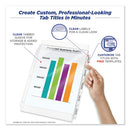 Avery® wholesale. AVERY Print And Apply Index Maker Clear Label Sheet Protector Dividers With White Tabs, 8-tab, 11 X 8.5, Clear, 1 Set. HSD Wholesale: Janitorial Supplies, Breakroom Supplies, Office Supplies.