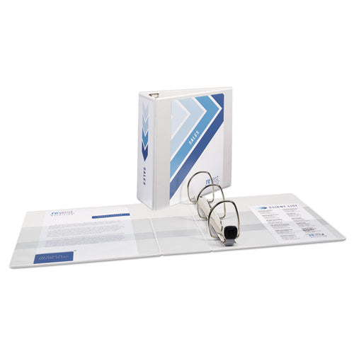 Avery® wholesale. Heavy-duty View Binder With Durahinge And Locking One Touch Ezd Rings, 3 Rings, 4" Capacity, 11 X 8.5, White. HSD Wholesale: Janitorial Supplies, Breakroom Supplies, Office Supplies.