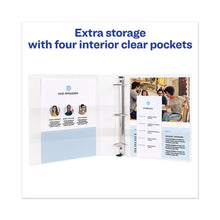 Load image into Gallery viewer, Avery® wholesale. AVERY Heavy-duty View Binder With Durahinge And One Touch Ezd Rings, 3 Rings, 1.5&quot; Capacity, 11 X 8.5, White. HSD Wholesale: Janitorial Supplies, Breakroom Supplies, Office Supplies.