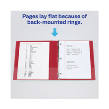 Load image into Gallery viewer, Avery® wholesale. Heavy-duty View Binder With Durahinge And Locking One Touch Ezd Rings, 3 Rings, 3&quot; Capacity, 11 X 8.5, Red. HSD Wholesale: Janitorial Supplies, Breakroom Supplies, Office Supplies.