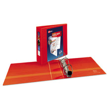 Load image into Gallery viewer, Avery® wholesale. Heavy-duty View Binder With Durahinge And Locking One Touch Ezd Rings, 3 Rings, 3&quot; Capacity, 11 X 8.5, Red. HSD Wholesale: Janitorial Supplies, Breakroom Supplies, Office Supplies.