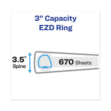 Load image into Gallery viewer, Avery® wholesale. Heavy-duty View Binder With Durahinge And Locking One Touch Ezd Rings, 3 Rings, 3&quot; Capacity, 11 X 8.5, Red. HSD Wholesale: Janitorial Supplies, Breakroom Supplies, Office Supplies.