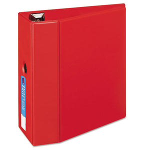 Avery® wholesale. Heavy-duty Non-view Binder With Durahinge, Locking One Touch Ezd Rings And Thumb Notch, 3 Rings, 5" Capacity, 11 X 8.5, Red. HSD Wholesale: Janitorial Supplies, Breakroom Supplies, Office Supplies.