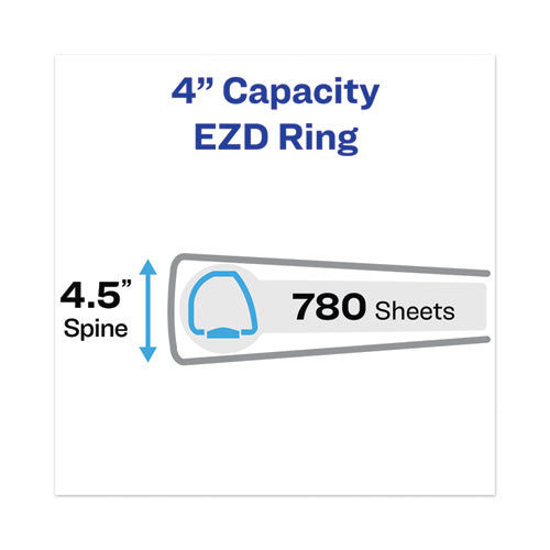 Avery® wholesale. Heavy-duty View Binder With Durahinge And Locking One Touch Ezd Rings, 3 Rings, 4" Capacity, 11 X 8.5, Black. HSD Wholesale: Janitorial Supplies, Breakroom Supplies, Office Supplies.